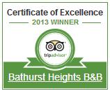 Trip Advisor Certificate of Excellence 2013