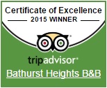 Trip Advisor Certificate of Excellence 2015